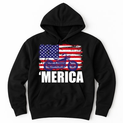 Merica USA Motorcycle  Hoodie