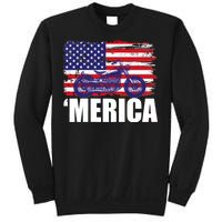 Merica USA Motorcycle  Sweatshirt