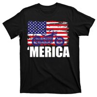 Merica USA Motorcycle  T-Shirt