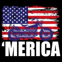 Merica USA Motorcycle  Drawstring Bag