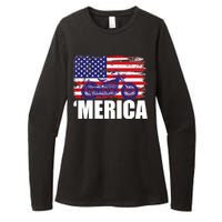 Merica USA Motorcycle  Womens CVC Long Sleeve Shirt