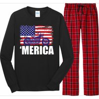 Merica USA Motorcycle  Long Sleeve Pajama Set