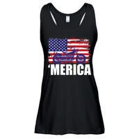 Merica USA Motorcycle  Ladies Essential Flowy Tank