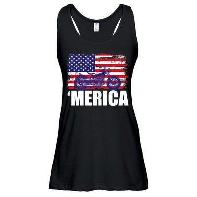 Merica USA Motorcycle  Ladies Essential Flowy Tank