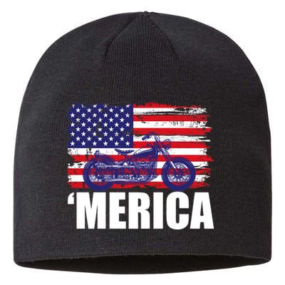 Merica USA Motorcycle  Sustainable Beanie