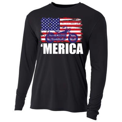 Merica USA Motorcycle  Cooling Performance Long Sleeve Crew