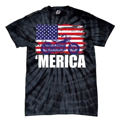 Merica USA Motorcycle  Tie-Dye T-Shirt