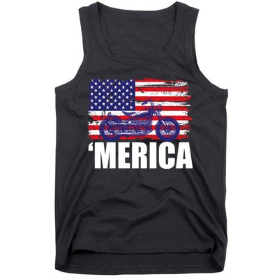 Merica USA Motorcycle  Tank Top