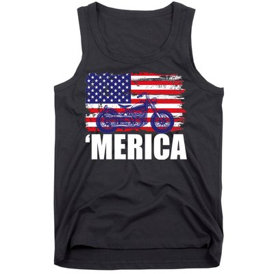 Merica USA Motorcycle  Tank Top