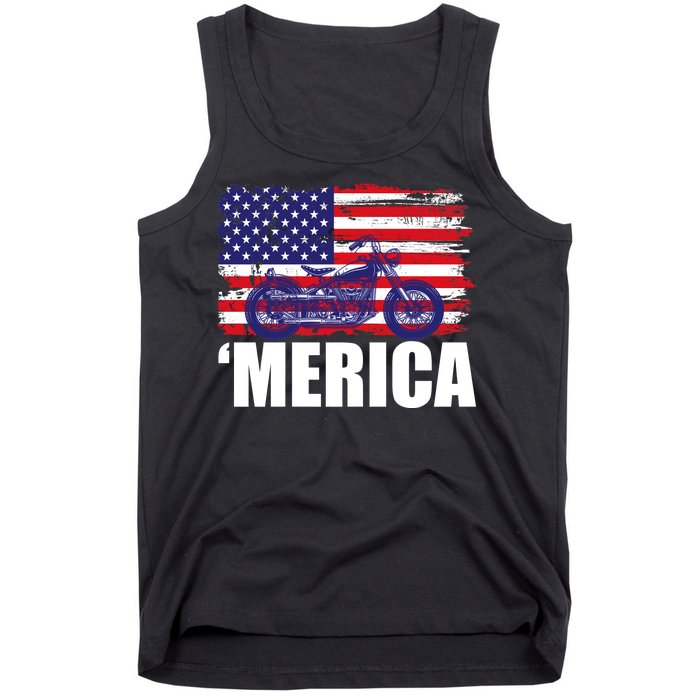 Merica USA Motorcycle  Tank Top