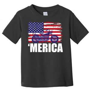 Merica USA Motorcycle  Toddler T-Shirt