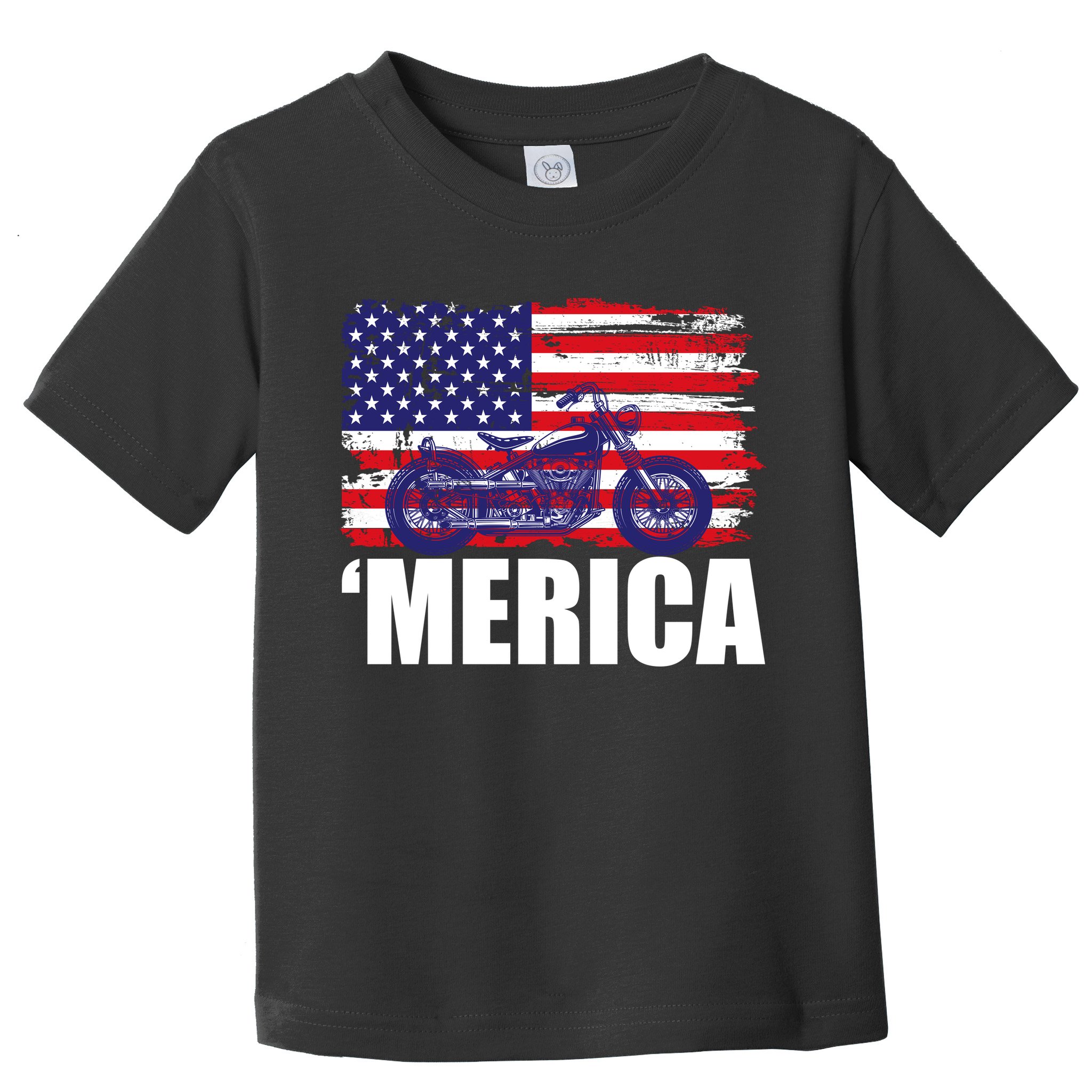 Merica USA Motorcycle  Toddler T-Shirt