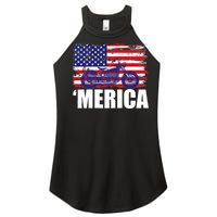 Merica USA Motorcycle  Women’s Perfect Tri Rocker Tank