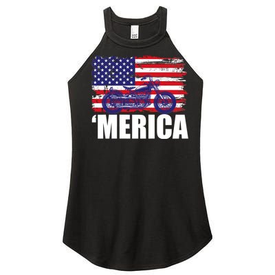 Merica USA Motorcycle  Women’s Perfect Tri Rocker Tank