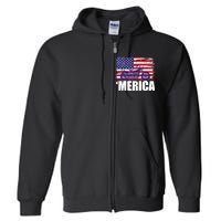 Merica USA Motorcycle  Full Zip Hoodie