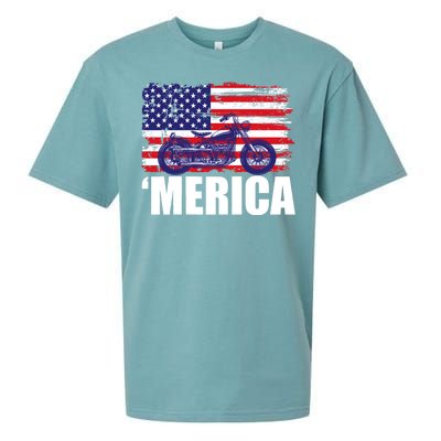 Merica USA Motorcycle  Sueded Cloud Jersey T-Shirt