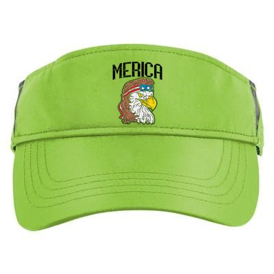 Merica Vintage Patriotic Bald Eagle Adult Drive Performance Visor