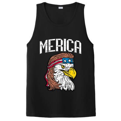 Merica Vintage Patriotic Bald Eagle PosiCharge Competitor Tank