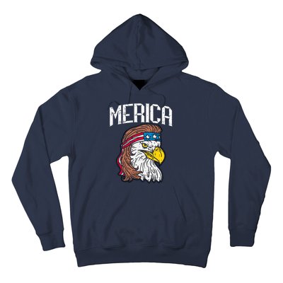 Merica Vintage Patriotic Bald Eagle Hoodie