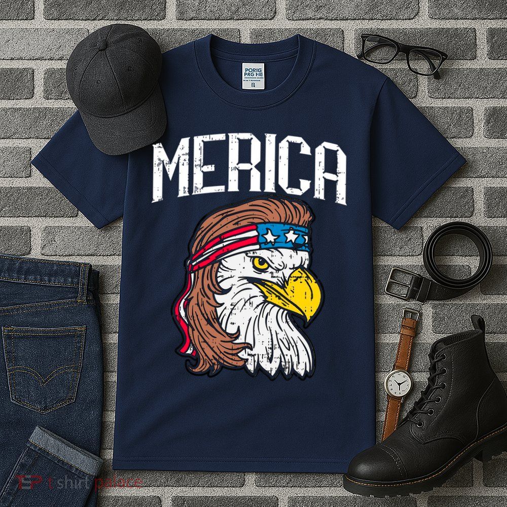 Merica Vintage Patriotic Bald Eagle Tall T-Shirt