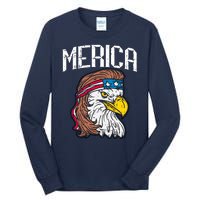 Merica Vintage Patriotic Bald Eagle Tall Long Sleeve T-Shirt