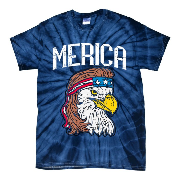 Merica Vintage Patriotic Bald Eagle Tie-Dye T-Shirt