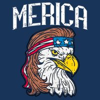 Merica Vintage Patriotic Bald Eagle Tie-Dye T-Shirt