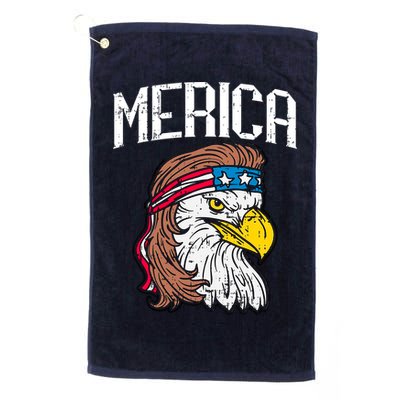 Merica Vintage Patriotic Bald Eagle Golf Towel