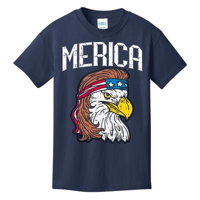 Merica Vintage Patriotic Bald Eagle Kids T-Shirt