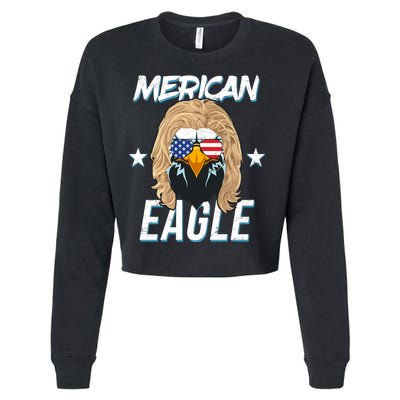 Merican Eagle Cropped Pullover Crew