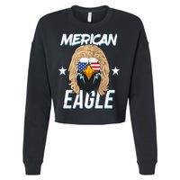 Merican Eagle Cropped Pullover Crew