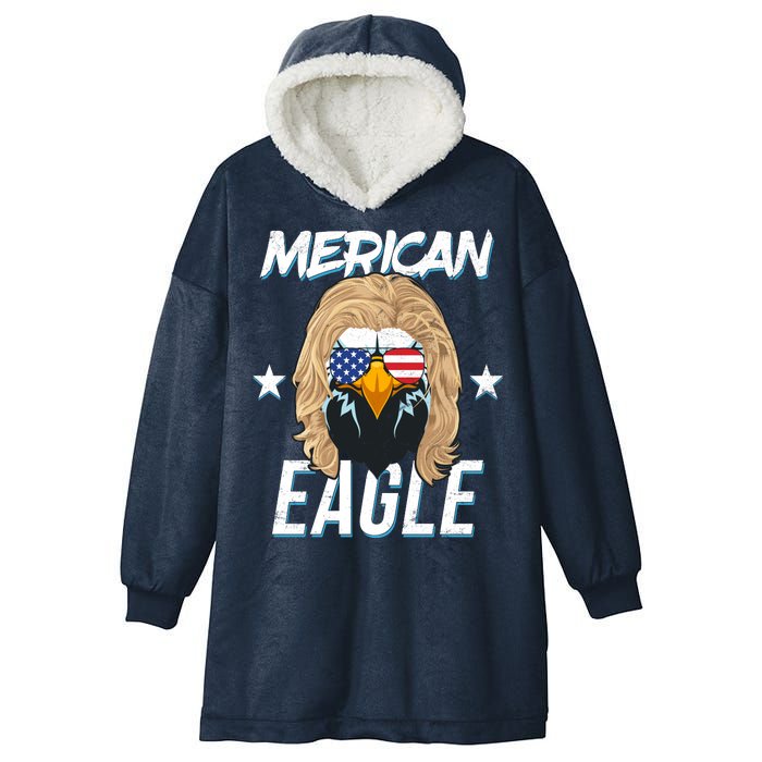 Merican Eagle Hooded Wearable Blanket