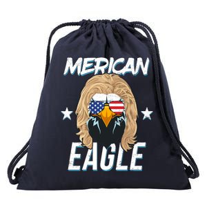 Merican Eagle Drawstring Bag