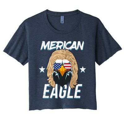 Merican Eagle Women's Crop Top Tee