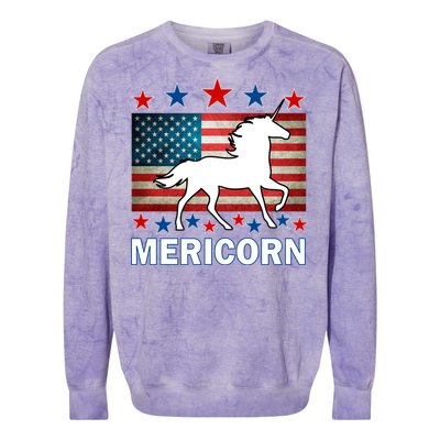 Mericorn American Unircorn Colorblast Crewneck Sweatshirt