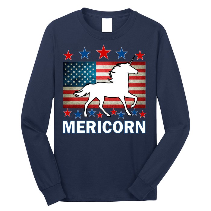 Mericorn American Unircorn Long Sleeve Shirt