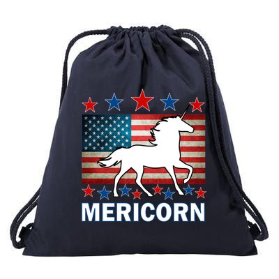 Mericorn American Unircorn Drawstring Bag
