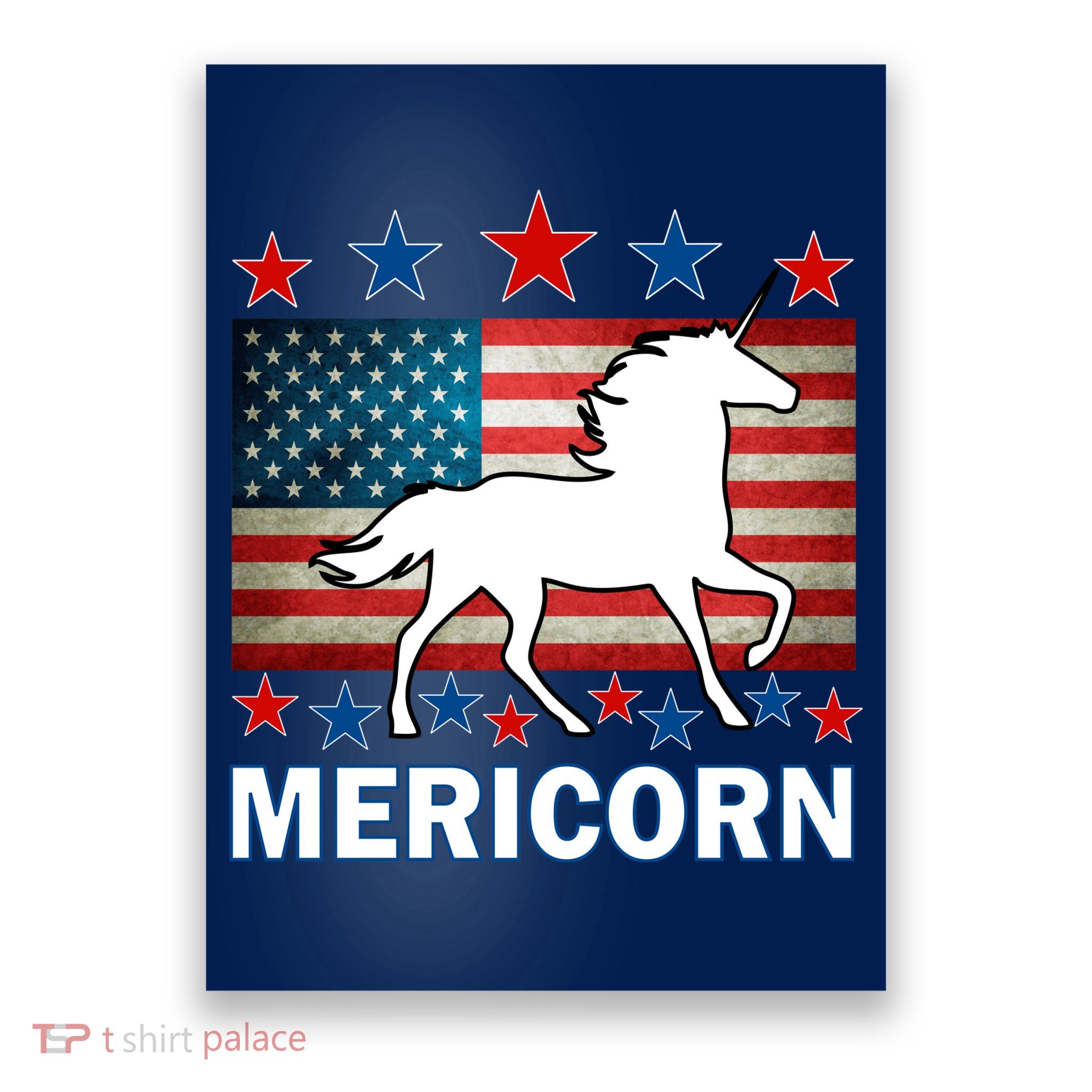 Mericorn American Unircorn Poster