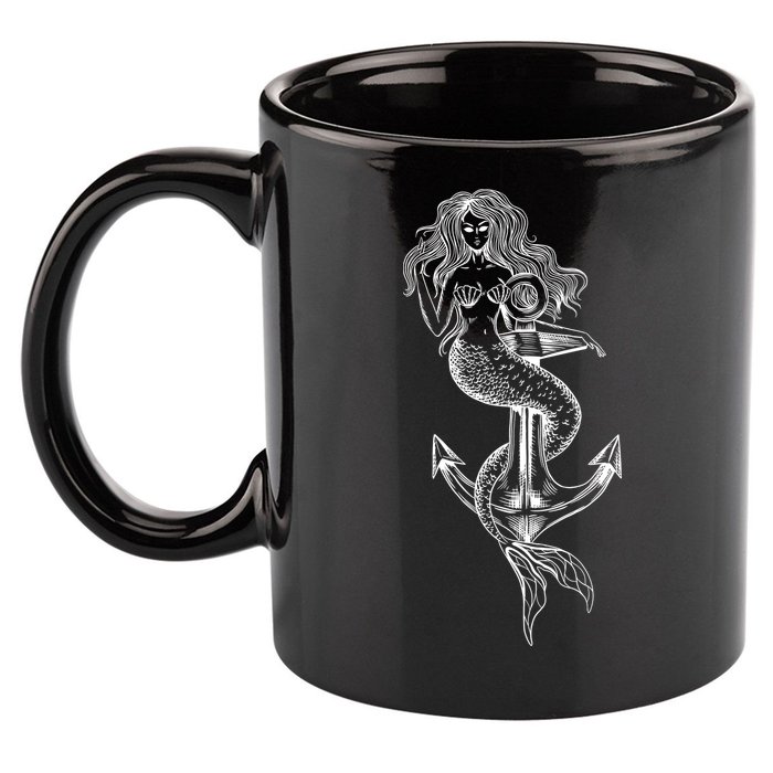 Mermaid Anchor 11oz C Handle Ceramic Mug
