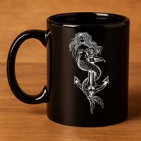 Mermaid Anchor 11oz C Handle Ceramic Mug
