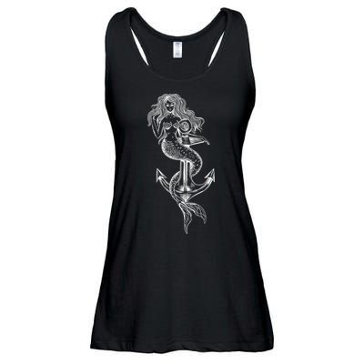 Mermaid Anchor Ladies Essential Flowy Tank