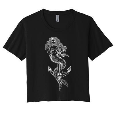 Mermaid Anchor Crop Top