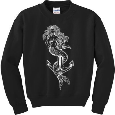 Mermaid Anchor Kids Sweatshirt