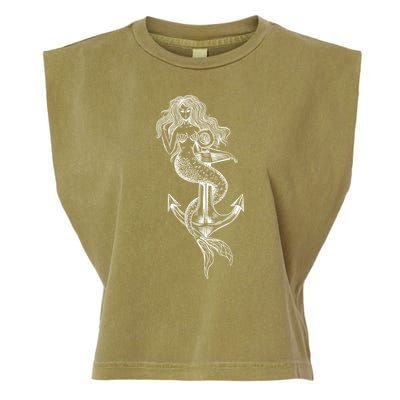 Mermaid Anchor Garment-Dyed Women's Muscle Tee