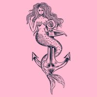 Mermaid Anchor Womens T-Shirt