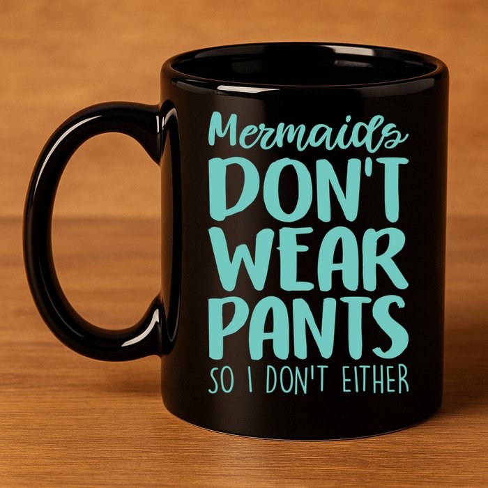 Mermaid Don't Wear Pants 11oz C Handle Ceramic Mug