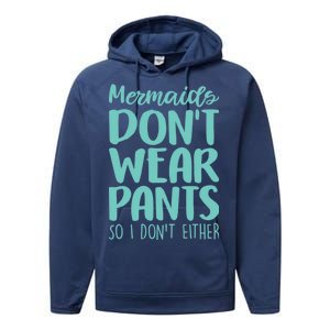 Mermaid Don't Wear Pants Performance Fleece Hoodie