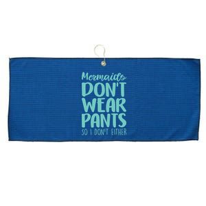 Mermaid Don't Wear Pants Large Microfiber Waffle Golf Towel