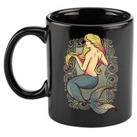 Mermaid Illustration 11oz C Handle Ceramic Mug