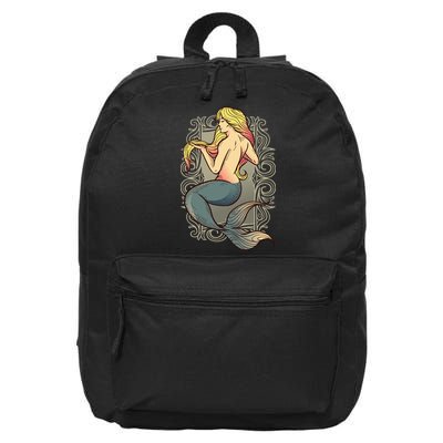 Mermaid Illustration 16 in Basic Backpack